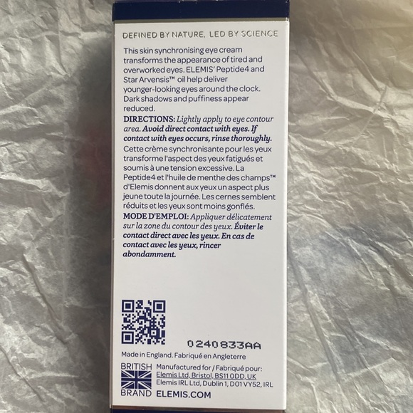 ELEMIS Peptide4 Eye Recovery Cream .5oz 15mL FULL Size Anti-aging NIB - Picture 3 of 3